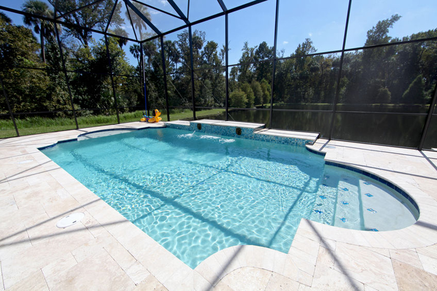 Swimming Pool with Lake View